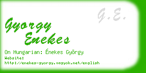 gyorgy enekes business card